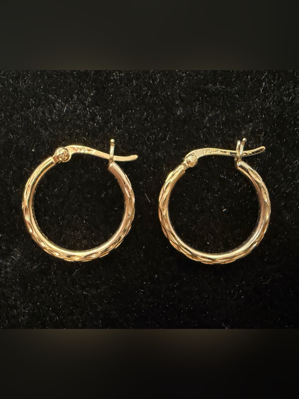 Sterling Silver Gold Plated Medium Hoops